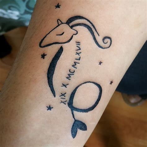 Capricorn Symbol Tattoo Girl