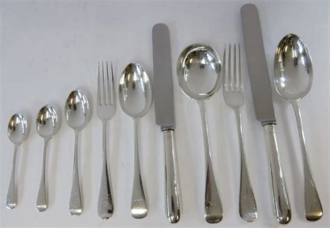 Old English, Sterling Silver Flatware Set Complete For 12 People ...