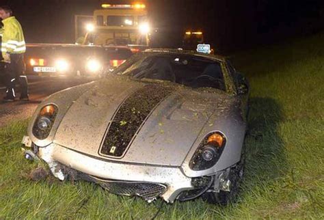 61 Year Old Crashes Ferrari 599 Gto Into Bushes