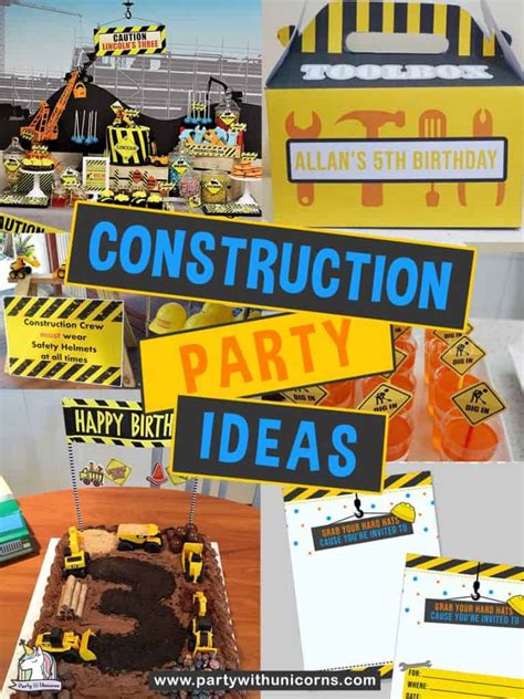 20 Fun Construction Birthday Party Ideas Party With Unicorns