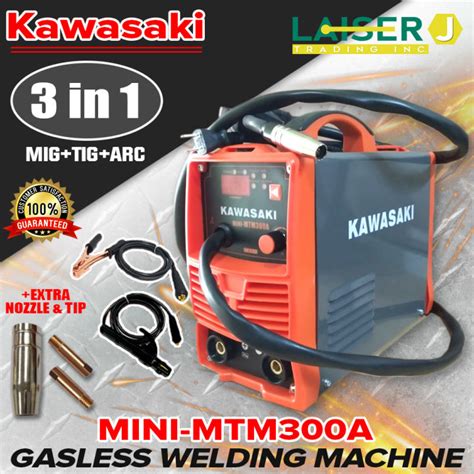 Kawasaki MIG Gasless 3 In 1 Inverter Welding Machine MINI MTM300A MIG