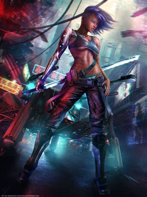 Pin By Richard Foxen On Cyberpunk Cyberpunk Girl Cyberpunk Art