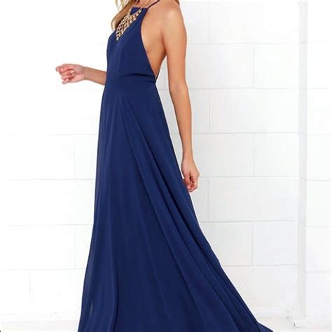 Lulus Dresses Mythical Kind Of Love Navy Blue Maxi Dress Poshmark