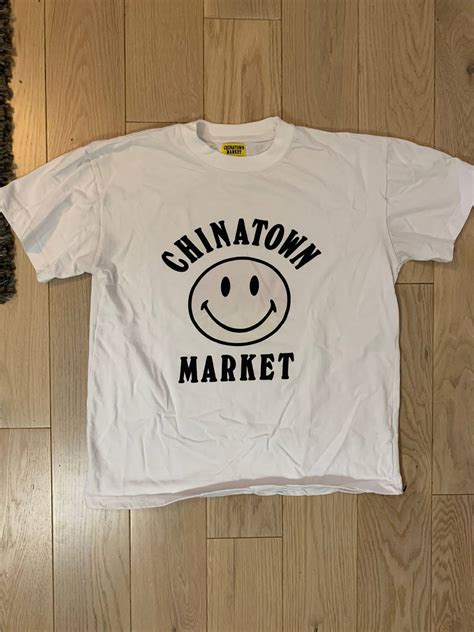 Market Chinatown Market Uv Smiley Logo T Shirt White Medium Grailed