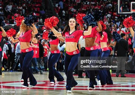 The Atlanta Hawks Dance Team Performs During A Game Against The News