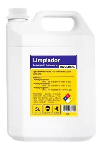 Limpiador Industrial Con Amonio Cuaternario Litros Cuotas Sin Inter S