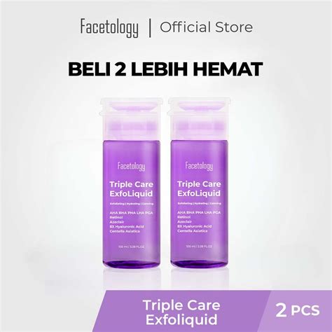 Jual Facetology 2pcs Triple Care Exfoliquid Shopee Indonesia