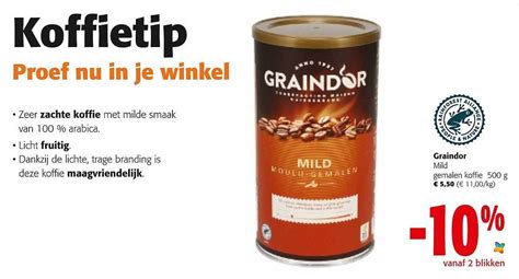 Graindor Mild Gemalen Koffie Promotie Bij Colruyt