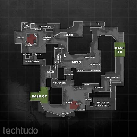 Mirage No CS GO Veja Nomes Dos Lugares No Mapa Competitivo Do Jogo