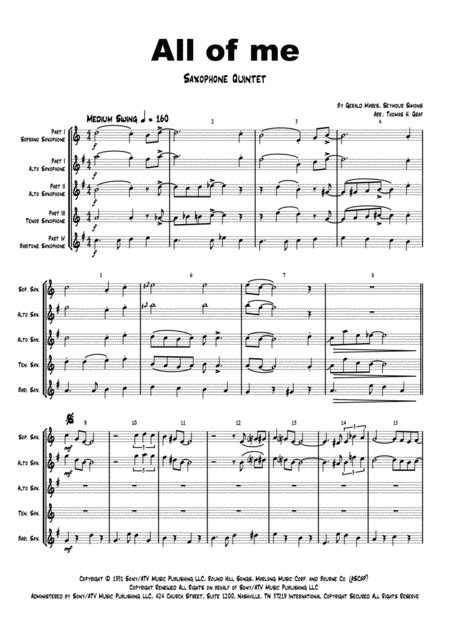 All Of Me Arr Thomas H Graf By Seymour Simons Sheet Music For