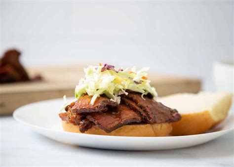 Slow Cooker BBQ Brisket Sandwiches - I Heart Naptime