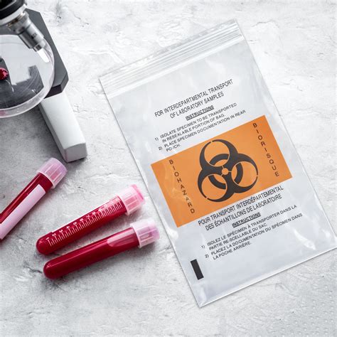 Laboratory Sample Bagbiohazard Specimen Bag With Outside Pocket Hos