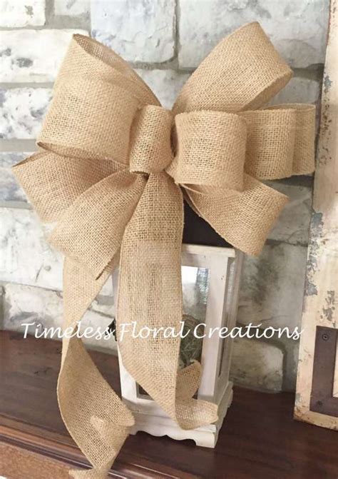 Burlap Wired Ribbon Bow Timeless Floral Boutique