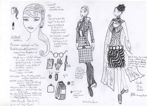 Sketches Of Fashions And Accessories From The Fall Winter 2010 Runway