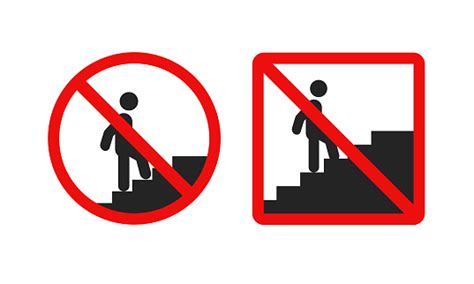 No Stair Do Not Enter Dont Use The Stairs Stock Illustration Download