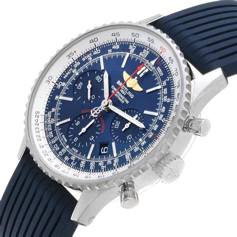 Breitling Navitimer 01 Blue Dial Limited Edition Men's Watch AB0121 ...