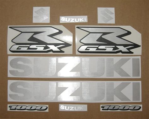 Suzuki Gsxr 1000 Brushed Aluminium Decalsticker Set Custom Kit