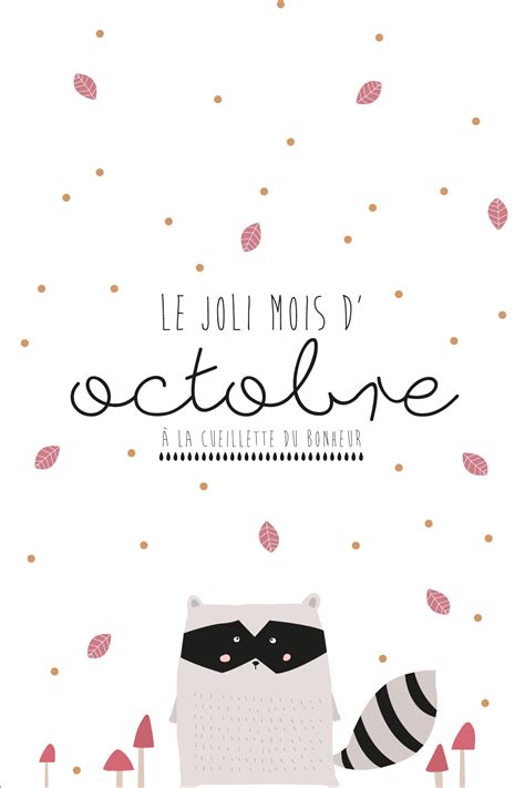 Calendrier Du Mois Doctobre Imprimer La Vie En Plus Joli