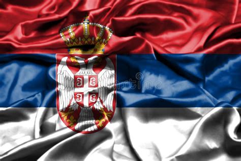 Serbia Flag Waving In The Wind Stock Illustration Illustration Of Patriot Republic 128658880