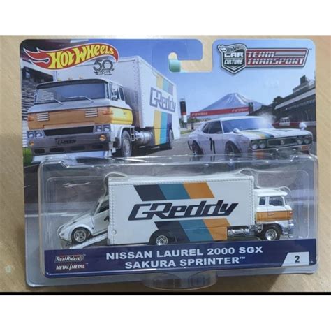 Hot Wheels Car Culture Team Transport Greddy Nissan Laurel Sgx Sakura Sprinter Shopee