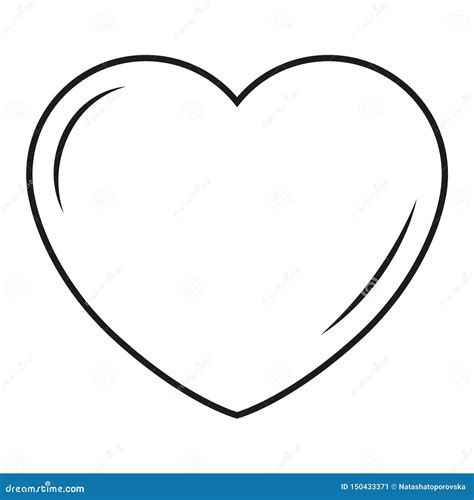 Icono Del Amor Del Símbolo Del Corazón Del Contorno Ilustraci n Del