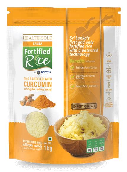 Curcumin Fortified Rice - Health Gold Fortified Rice by Browns