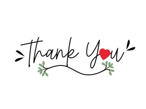 Thank You Font Vector Art PNG, Thank You Art Font With Decoration ...