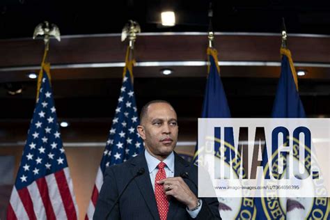 House Minority Leader Hakeem Jeffries D NY Speaks During His Weekly