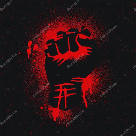 Hand Up Proletarian Revolution Stock Vector Image By Skillup