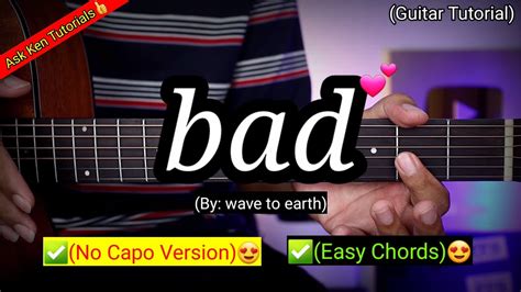 Bad Wave To Earth Easy Chords Guitar Tutorial YouTube