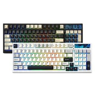 Yunzii Yz Tri Mode Hot Swappable Rgb Backlight Vintage Mechanical Gaming Keyboard Shopee