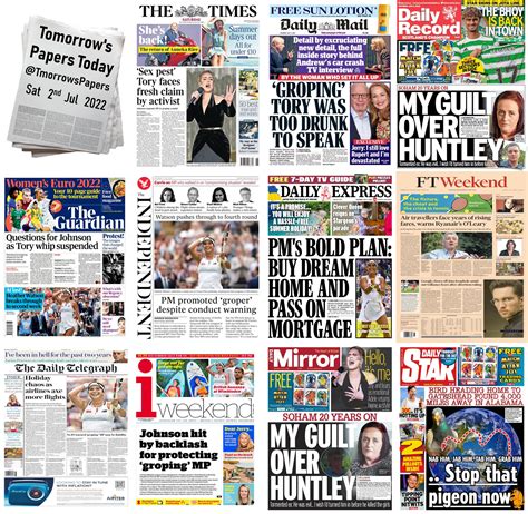 Tomorrows Papers Today On Twitter Summary Of Saturday S Front Pages