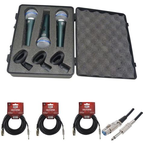 Kit Microfone Profissional Maleta E Cabo E Cachimbo Mxt Microfone