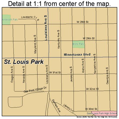 St. Louis Park Minnesota Street Map 2757220