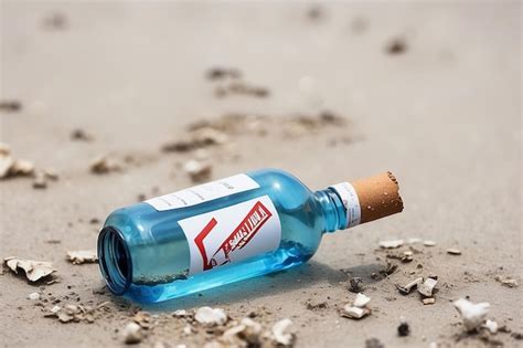 Una Botella Llena De Cigarrillo Contaminaci N Ambiental Foto Conceptual