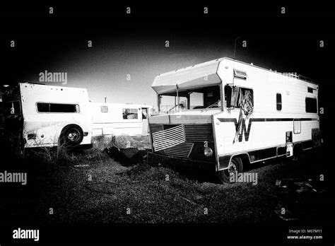 Old Mobile Home Stock Photo Alamy