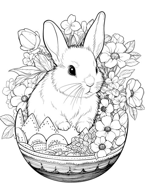 Printable Easter Rabbit Coloring Pages [2025]