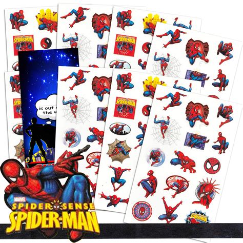 Amazon.com: Marvel Spiderman Stickers Party Favor Bundle ~ Over 130 ...