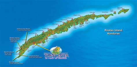 Maps Maps Of Bay Islands Roatan Utila Guanaja Roatan Roatan