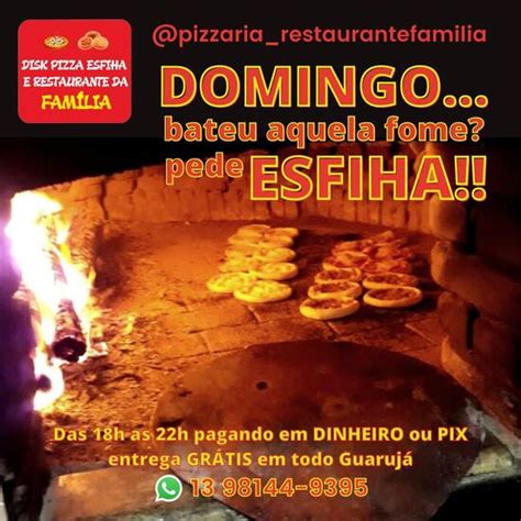 Menu em Pizzaria e Esfiharia e Restaurantes da Familia Guarujá