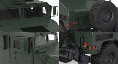 Humvee M1151 Portador de armamento mejorado Interior simple Modelo 3D ...