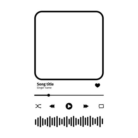 Music Player Interface With Buttoms Loading Bar Sound Wave Sign And