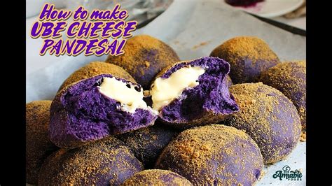 How To Make Ube Cheese Pandesal Soft Bread And Creamy Cheesy Filling Youtube