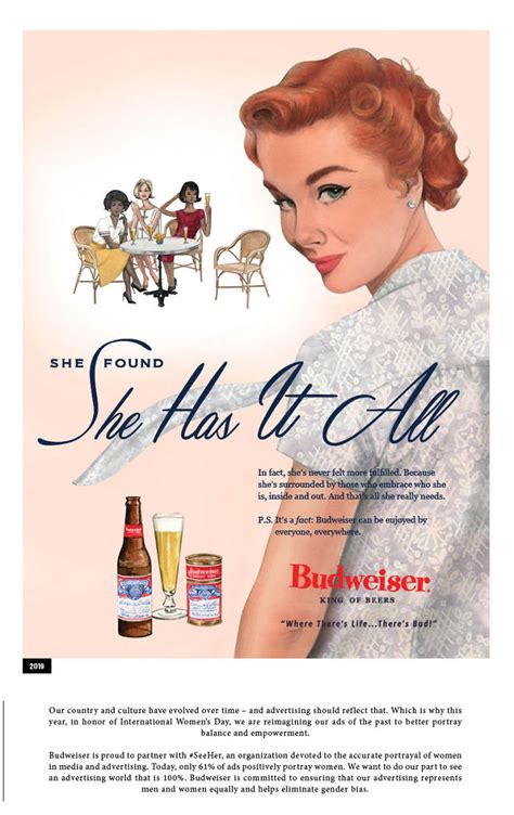 Budweiser Adapts Its Sexist Ads From The 50s And 60s To 2019 Bored Panda