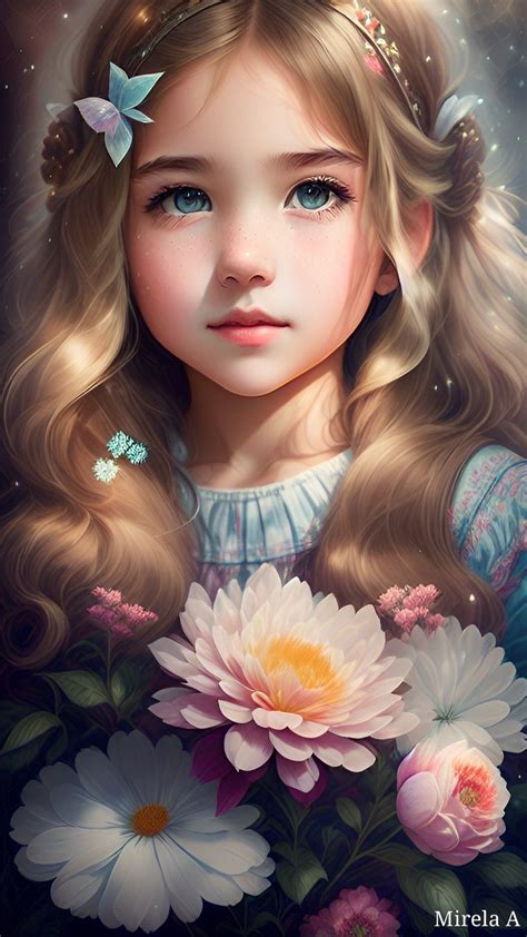 Digital Portrait Art All Heart Dream Art Cute Pictures Template