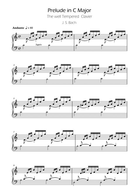 Bach Prelude In C Major Bwv 846 By Johann Sebastian Bach Piano Method Digital Sheet