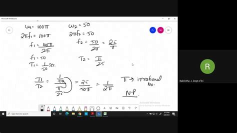 Periodic And Non Periodic Signals Youtube