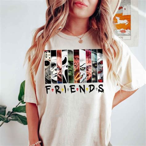 Horror Movie Halloween Shirt Friends Van With Clown Retro Scary Movie