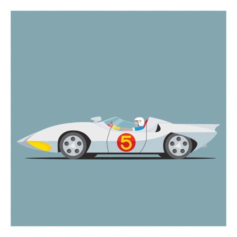 Mach 5 speed Racer 11x11 Print - Etsy