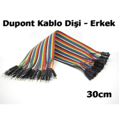 Jumper Pin Cm Di I Erkek Dupont Kablo Breadboard Kablo Adet